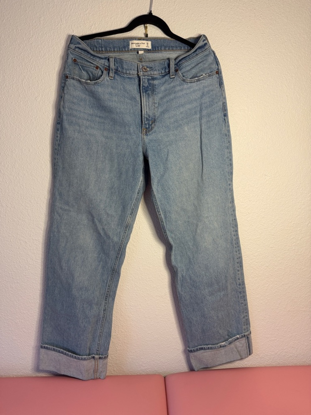 Abercrombie & Fitch Light Blue The Baggy Low Rise Jeans